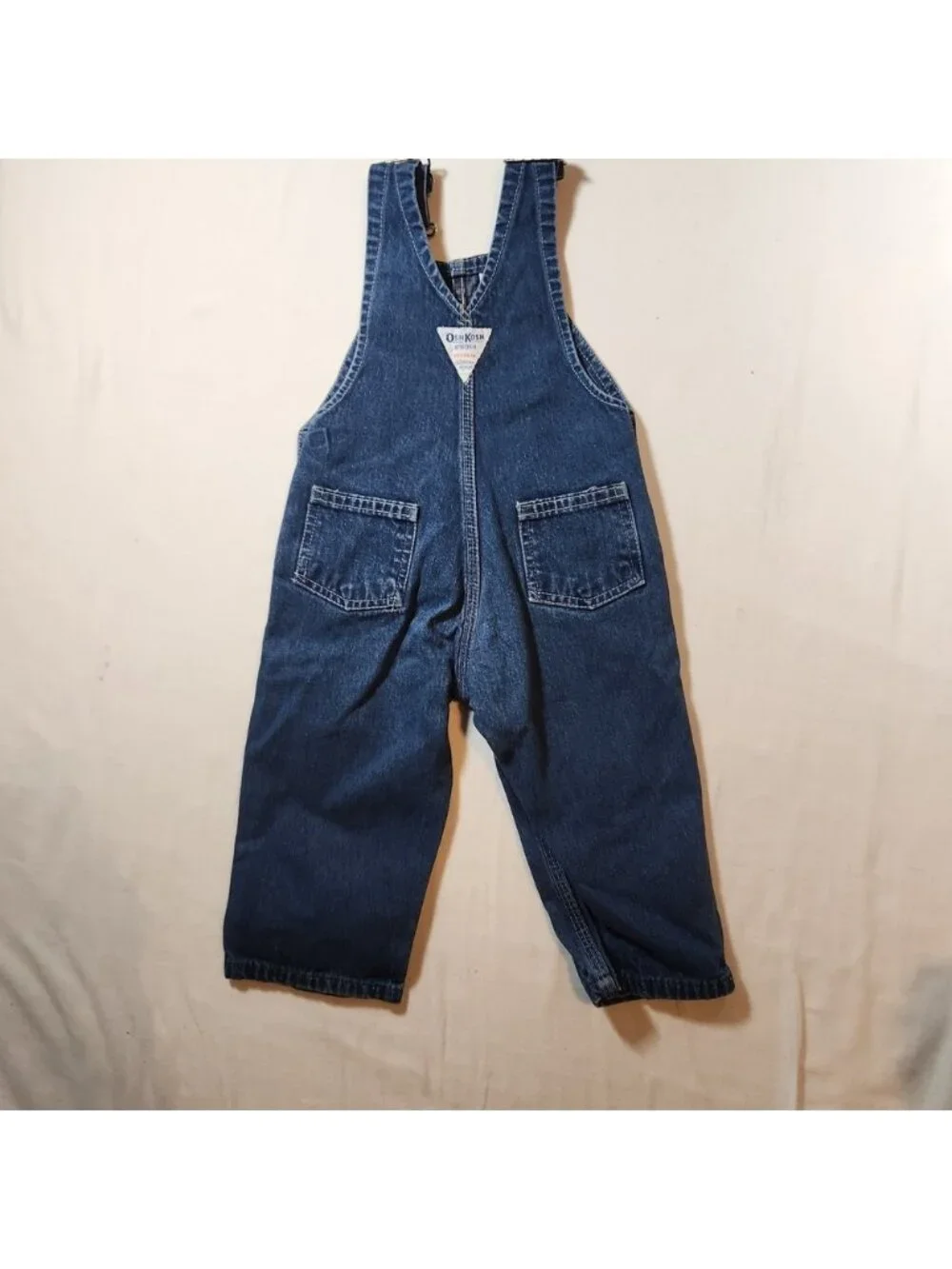 Vintage OshKosh Bgosh Denim Overalls Made in USA‎ Blue Vestbak Toddler 2T 1980s